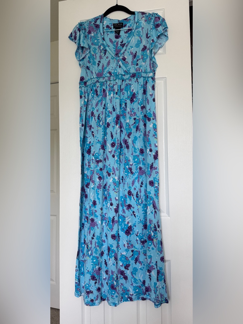 Blue Floral Maxi Dress